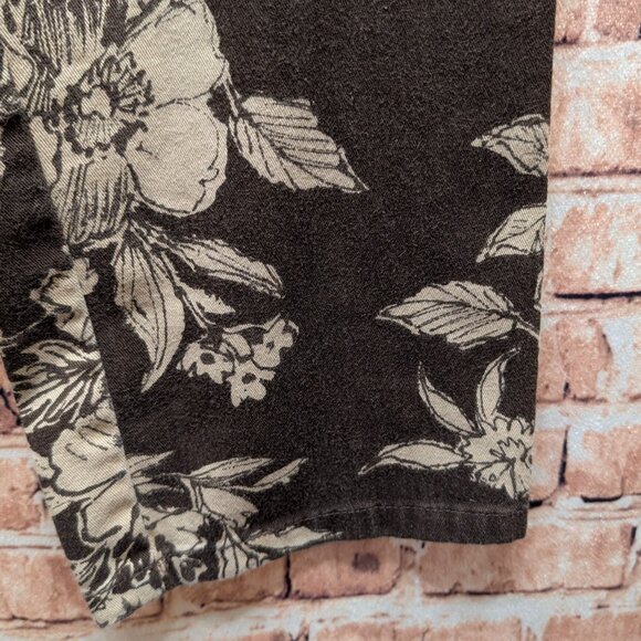 Lauren Ralph Lauren Brown/Tan Floral Print Pants Size 6P - Picture 3 of 13